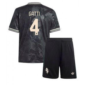 Juventus Federico Gatti #4 Tredjetrøje Børn 2025-26 Kortærmet (+ Korte bukser)